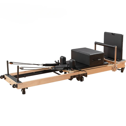 Pilates Reformer – Aluminum Reformer with Rebounder & 6-Level Resistance