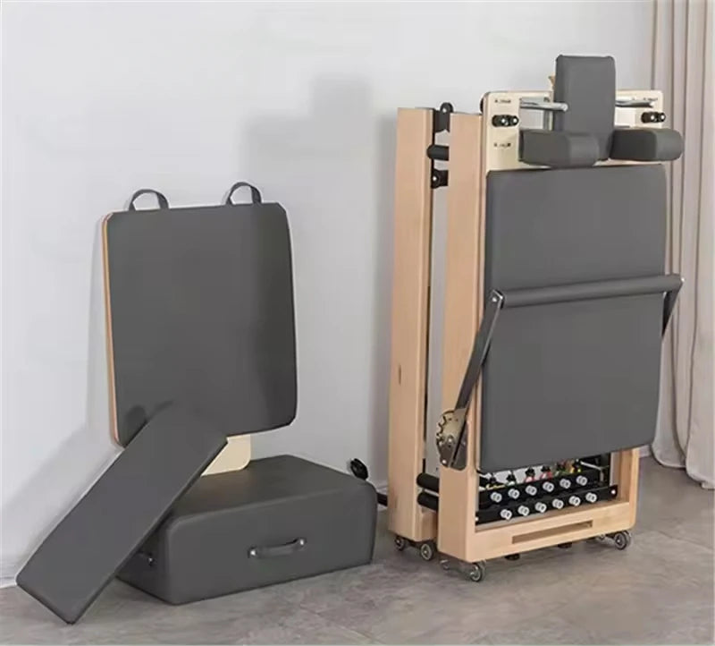 Pilates Reformer – Aluminum Reformer with Rebounder & 6-Level Resistance