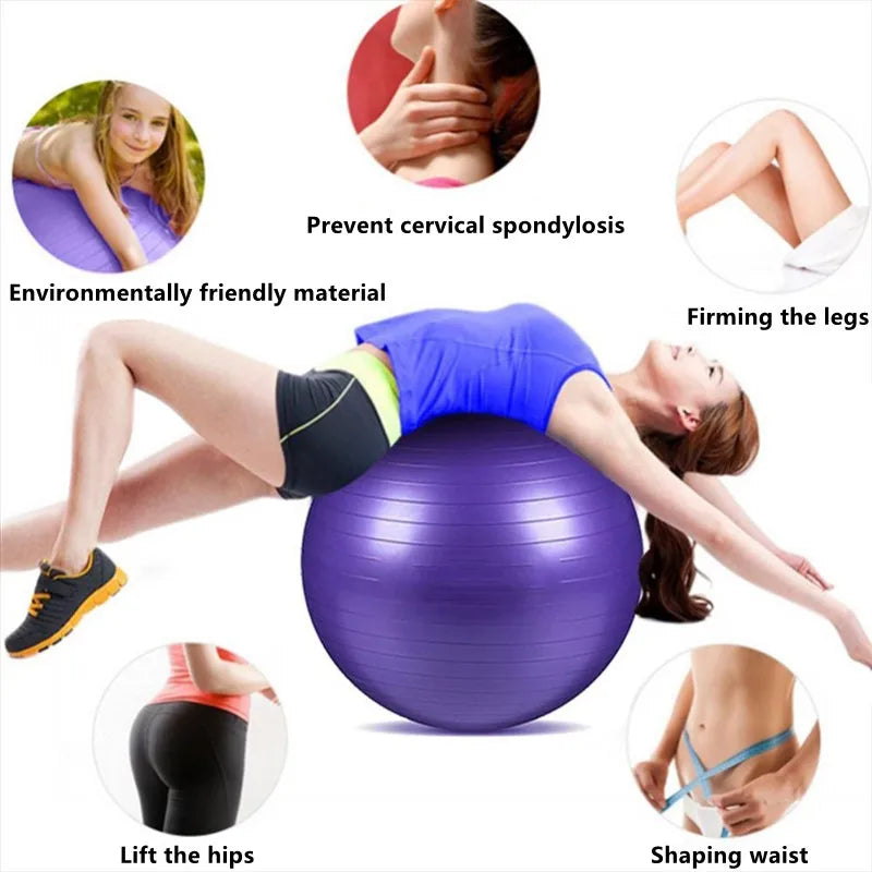 45–85cm PVC Yoga Ball – Thickened Anti-Burst Pilates & Fitness Balance Ball