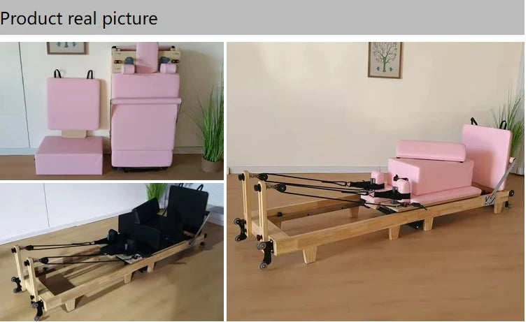 Pilates Reformer – Elite Foldable Reformer (Oak Frame)