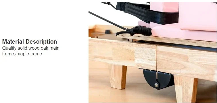 Pilates Reformer – Elite Foldable Reformer (Oak Frame)