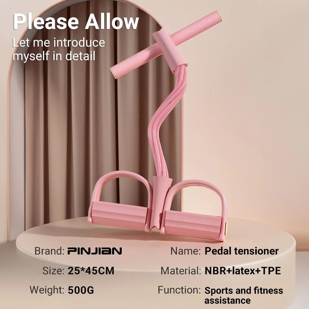 6-Tube Pedal Resistance Band – Multifunction Elastic Fitness Trainer