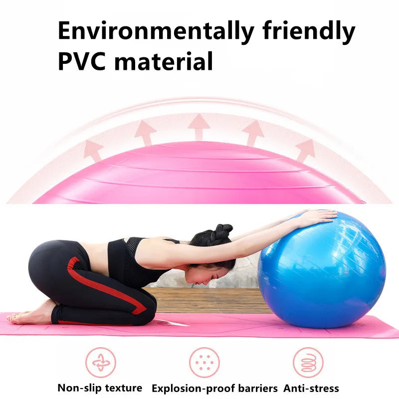 45–85cm PVC Yoga Ball – Thickened Anti-Burst Pilates & Fitness Balance Ball