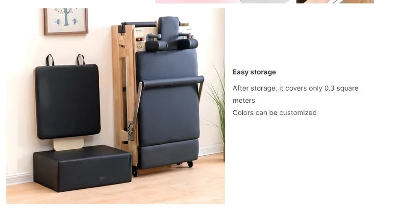 Pilates Reformer – Elite Foldable Reformer (Oak Frame)