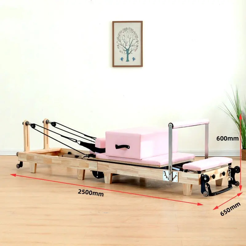 Pilates Reformer – Elite Foldable Reformer (Oak Frame)