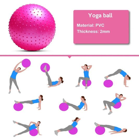 Anti-Slip Yoga Balance Ball – PVC Exercise & Office Chair Ball