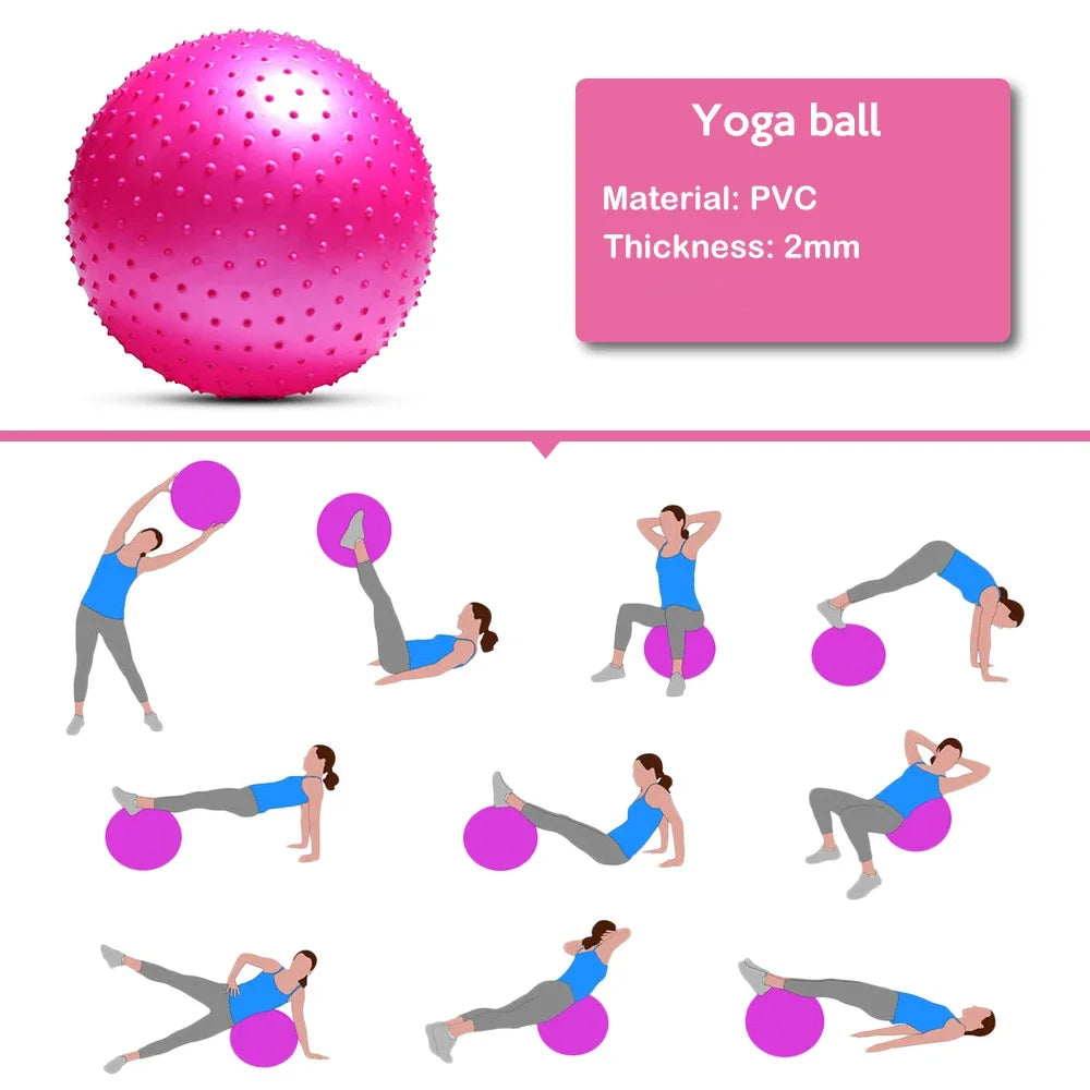 Anti-Slip Yoga Balance Ball – PVC Exercise & Office Chair Ball