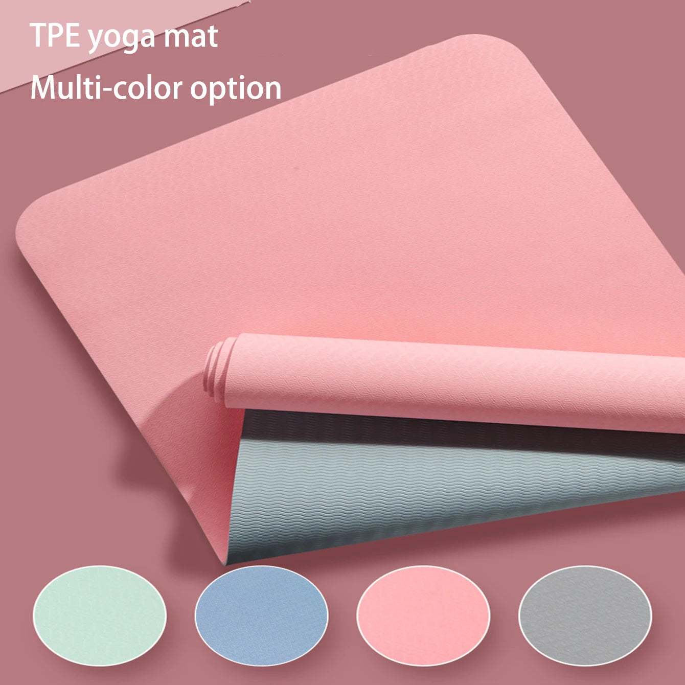 Eco-Friendly TPE Yoga Mat – Dual-Layer Non-Slip 6 mm