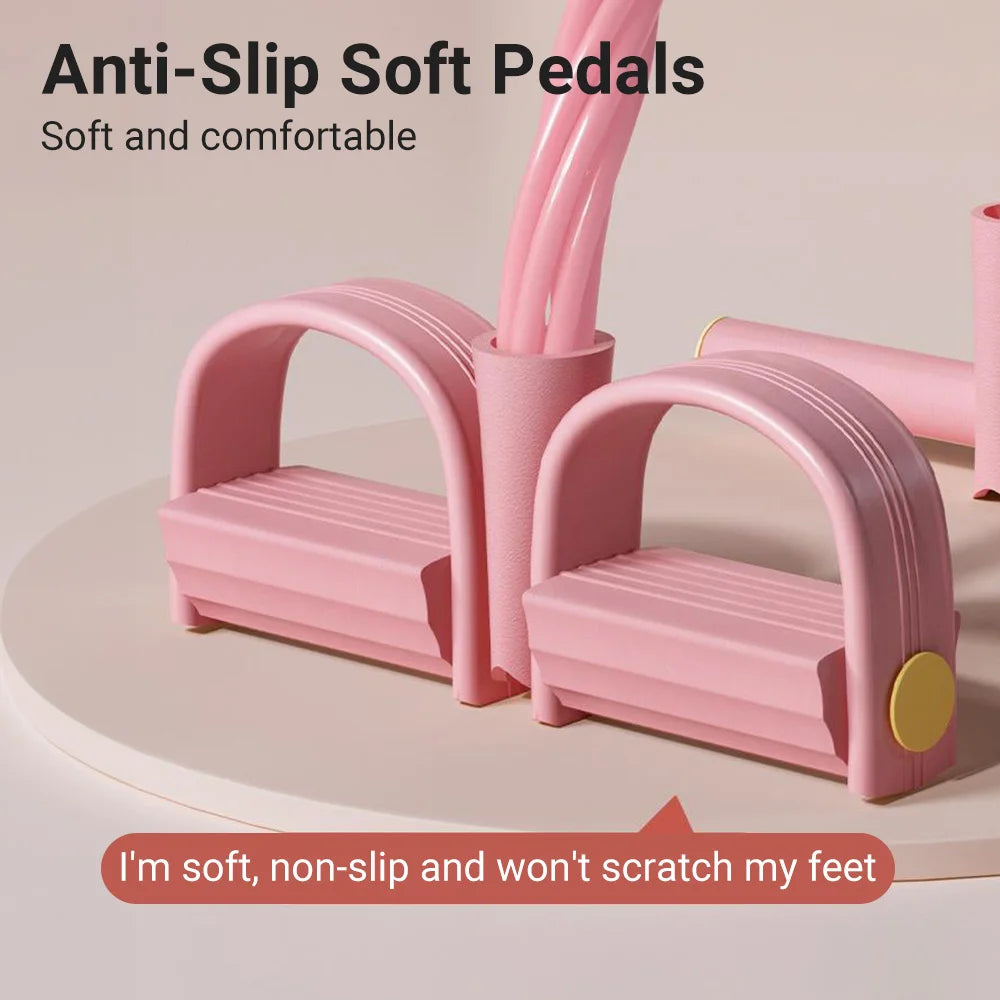 6-Tube Pedal Resistance Band – Multifunction Elastic Fitness Trainer