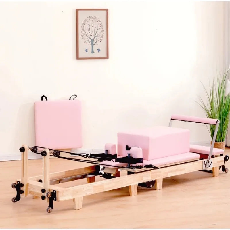 Pilates Reformer – Elite Foldable Reformer (Oak Frame)