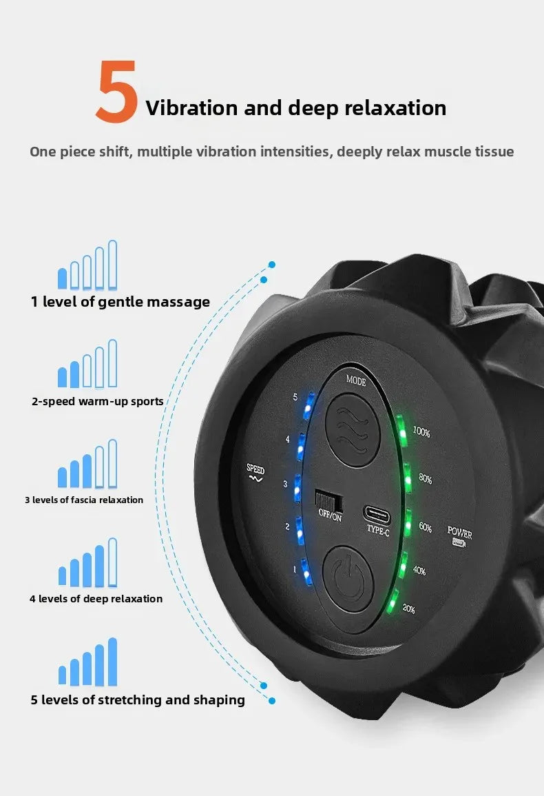 Electric Vibrating Foam Roller 33×14cm