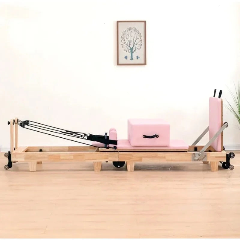 Pilates Reformer – Elite Foldable Reformer (Oak Frame)
