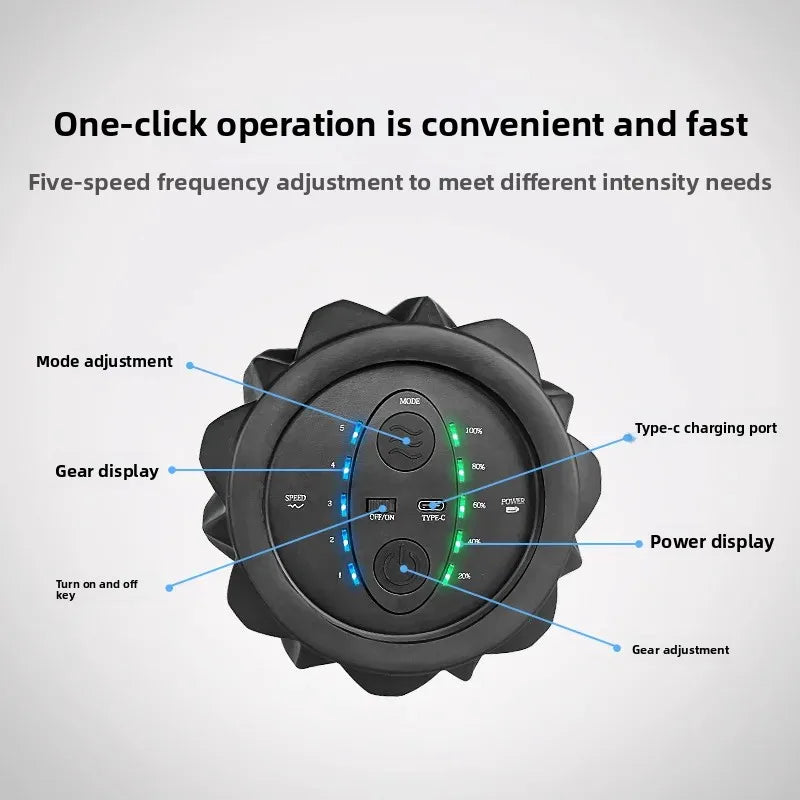 Electric Vibrating Foam Roller 33×14cm