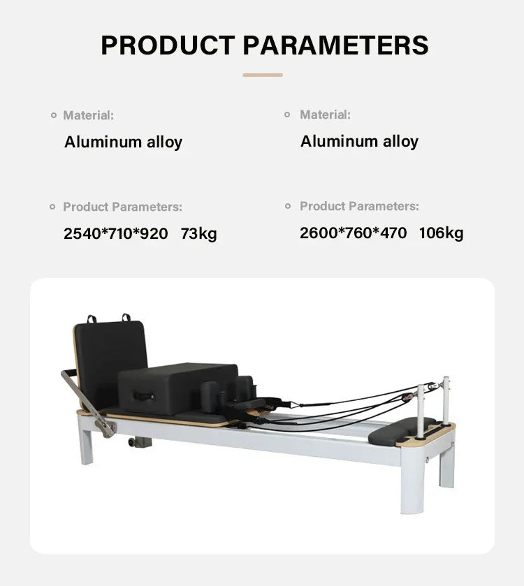 Pilates Reformer – German Springs Aluminum